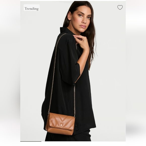 NWT! Victoria's Secret Tan MINI CONVERTIBLE Bag - Picture 11 of 11